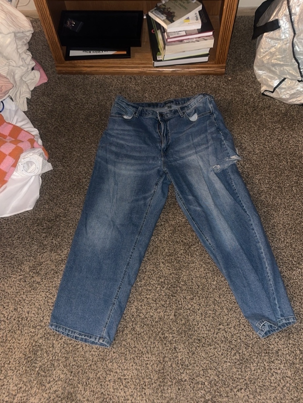 wild fable High-Rise Blue Straight-Leg Jeans